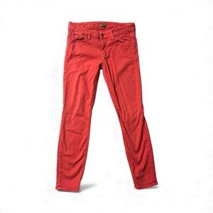 MOTHER Jeans Sz 27 The Looker Crop Featherweight Pop in Dye-Berry Haute *READ*
